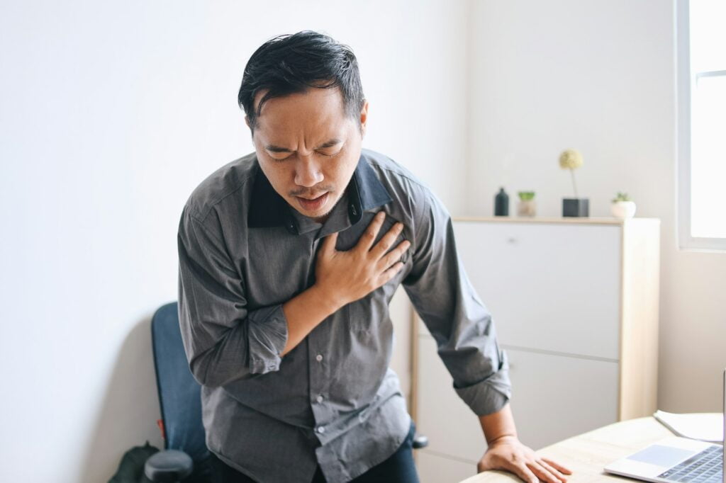 Man Having a Heart Attack